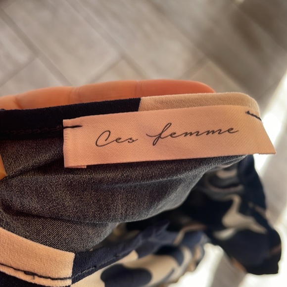 [Ces Femme] Navy/White Polka Dot Dress - Size Large - game day - Picture 5 of 5